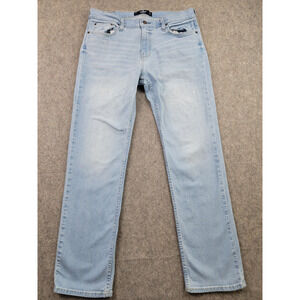 Hollister Jeans Mens 34x34 (Measures 34x31) Blue Slim Straight Casual